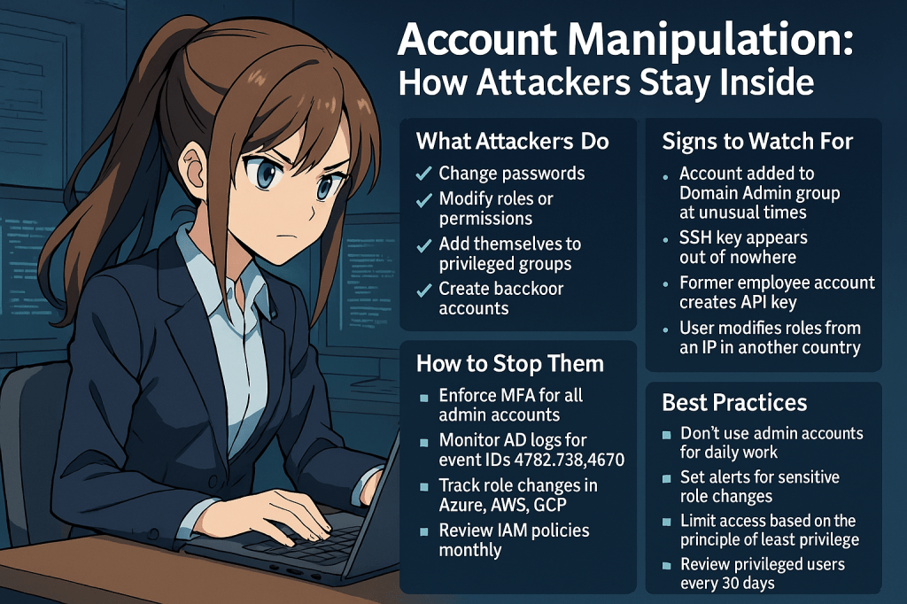 Account Manipulation: How Attackers Stay Inside Your Systems